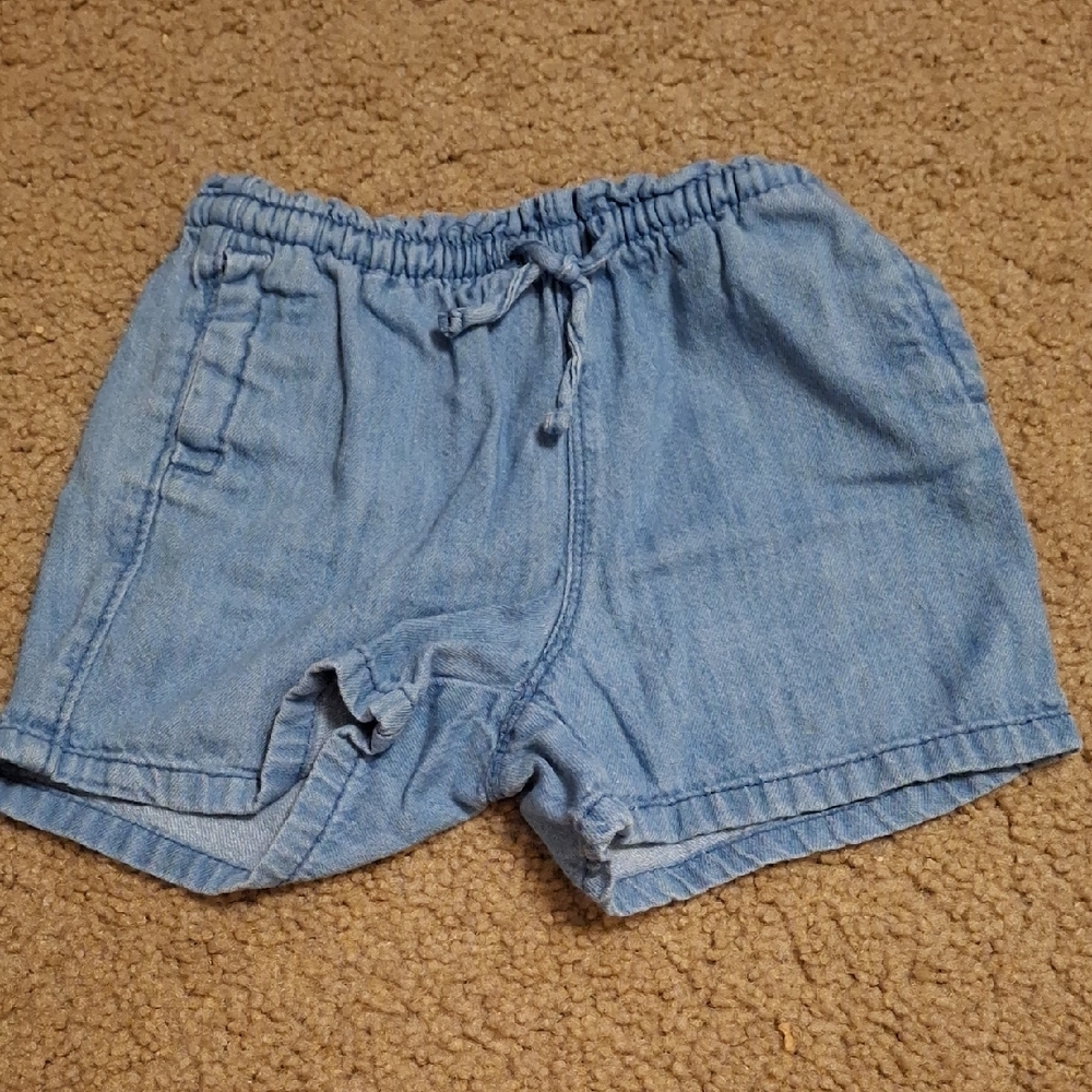 Old Navy Blue Denim Shorts with Drawstring Tie